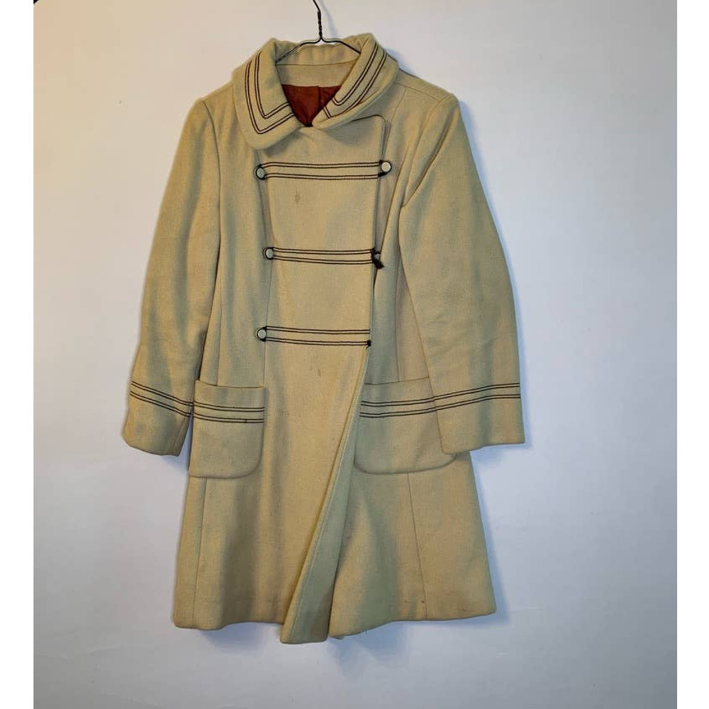 𝅺VINTAGE Junior Gallery off-white wool jacket